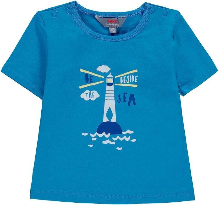 Kanz T-Shirt Bambine E Ragazze – Manica Corta In Cotone Ed Elastan – Stampa Rally Con Bottoni Automatici - 5