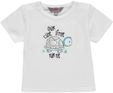 T-shirt niemowlęcy, biały, żółw, Kanz
