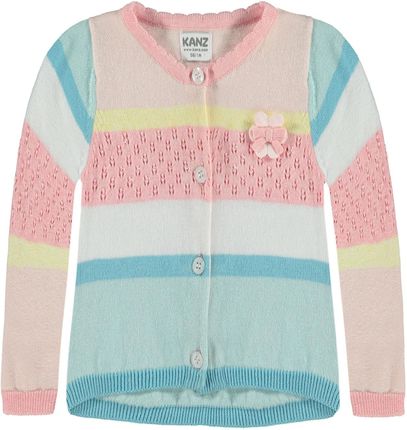 Niemowlęcy różowo-niebieski sweter Kanz