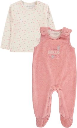 Różowy komplet niemowlęcy bluzeczka + śpiochy marki Kanz