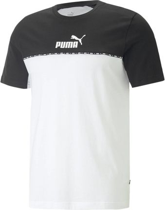 Koszulka męska Puma ESS BLOCK X TAPE biała 67334101