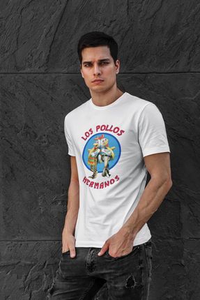 T-shirt Officiel Breaking Bad Los Pollos Hermanos, Homme, Blanc, Taille M, Neuf Avec étiquette