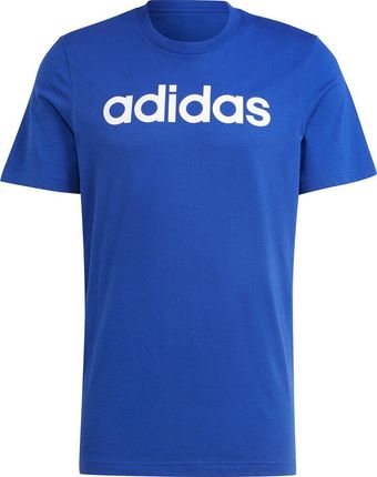 Koszulka Męska adidas Essentials Single Jersey Linear Embroidered Logo Niebieska Ic9279