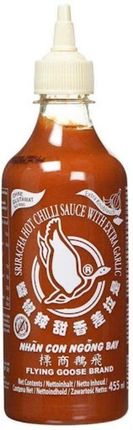 Flying Goose Brand Sos Sriracha Hot Chilli 51% Z Czosnkiem Garlic Wegan Bezglutenowy 455ml