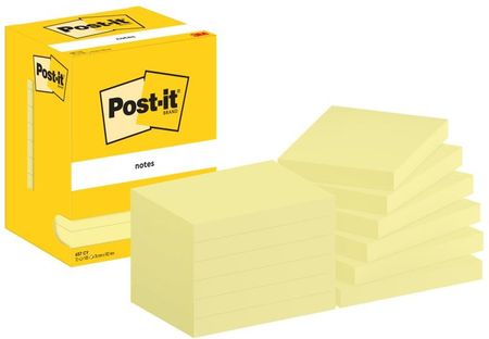 Post-It Karteczki Samoprzylepne 102X76Mm Żółte 12 Opak.