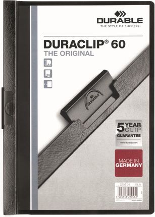 Durable Duraclip 60 Skoroszyt Zaciskowy A4 Czarny