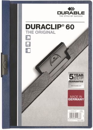Durable Duraclip 60 Skoroszyt Zaciskowy A4 Granatowy