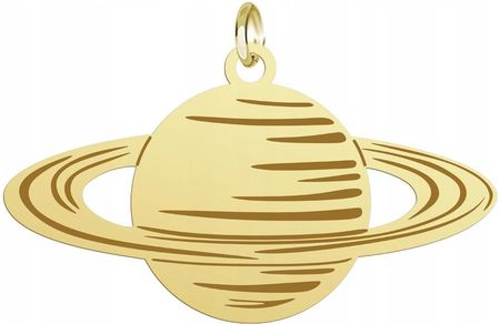 Zawieszka Złota z Planetą Srebro 925 Prezent Biżuteria GRAWER GRATIS
