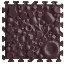mata sensoryczna Geometria 25x25cm czekoladowy ciemny