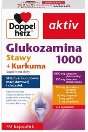 Queisser Doppelherz Aktiv Glukozamina 1000 Stawy+Kurkuma 40Kaps