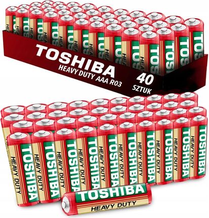 Toshiba 40X Heavy Duty R03 AAA 1,5V Paluszki Zestaw