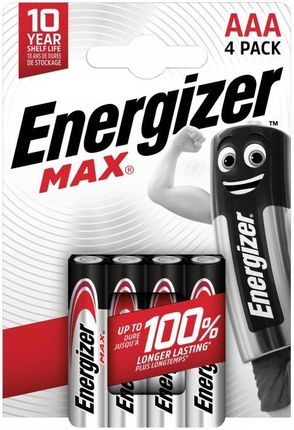 Energizer Max Alkaliczna AAA Lr03 E92 4 Szt.