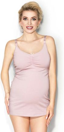 Koszulka ciążowa i do karmienia typu homewear EASY TANK pudrowy róż, Mitex