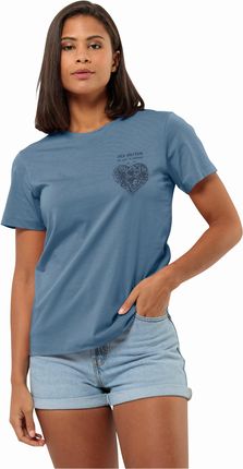 Damski t-shirt Jack Wolfskin DISCOVER HEART T W elemental blue