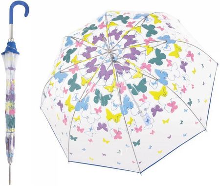 Doppler Lang Fiber AC Przezroczysty wiosenny parasol dla kobiet 7405427R