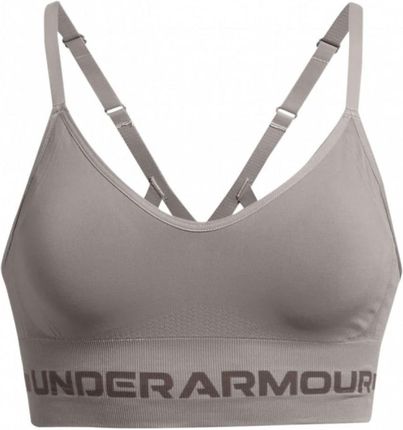 Biustonosz treningowy Under Armour UA Seamless Low Long Bra - szary