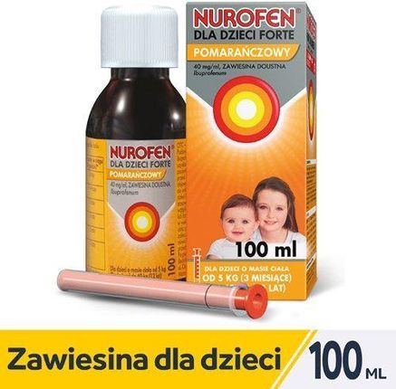 Reckitt Benckiser nurofen Forte Zawiesina Dla Dzieci O Smaku Pomarańczowym 2x100Ml