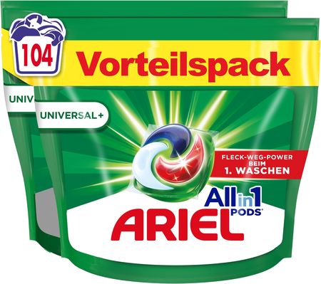 Ariel All-in-1 Pods Universal+ Brilliant Clean Kapsułki 104 prania