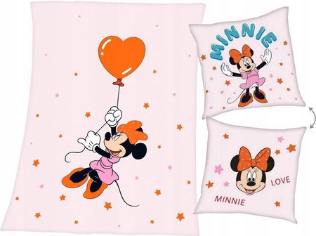 Koc I Poduszka Disney Myszka Minnie Mouse Miki Różowy