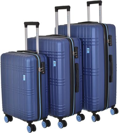 Zestaw walizek podróżnych 3szt Dielle S,M,L 130-05 niebieski 216 L
