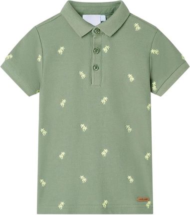 Koszulka dziecięca polo, khaki, 104