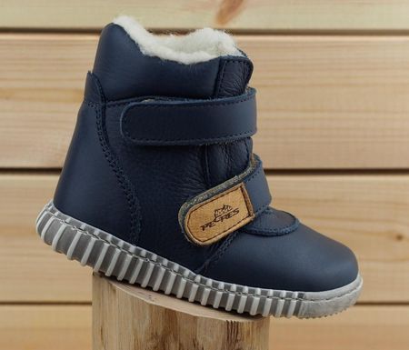 Pegres 1706 Barefoot dziecięce buty zimowe niebieski 21