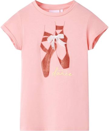 Koszulka dziecięca z krótkimi rękawami, różowa, 116