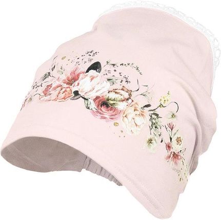 Jamiks ANAIS chustka dla dziewczynki falbanki różowa rozmiar: 50-52