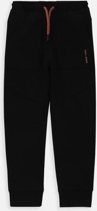 Spodnie dresowe czarne z wiązaniem o fasonie REGULAR