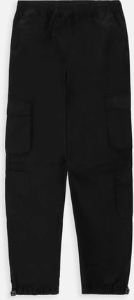 Spodnie tkaninowe czarne z kieszeniami