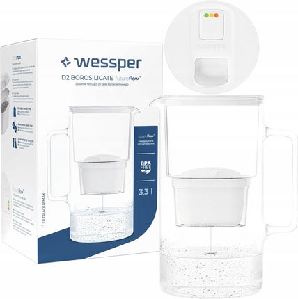 Dzbanek filtrujący Wessper Futureflow Aquamax 3,3l 1X Filtr Wkład WES201FFWH