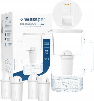 Wessper Aquaclassic 3,3l Licznik Led 5X Filtr Wody WES202FFWH4FL02