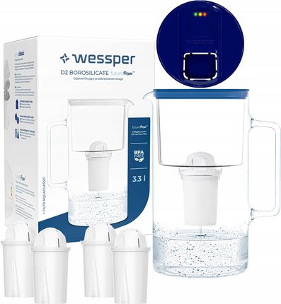 Wessper Aquaclassic 3,3l Licznik Led 5X Filtr Wody WES202FFNB4FL02
