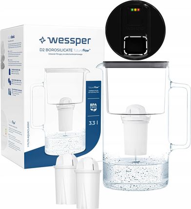 Dzbanek filtrujący Wessper Led 3,3l 3X Filtr Wkład WES202FFBK2FL02