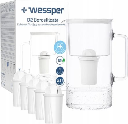 Wessper D2 Borosilicate 3,3l 10 Filtr Aquaclassic WES202WH