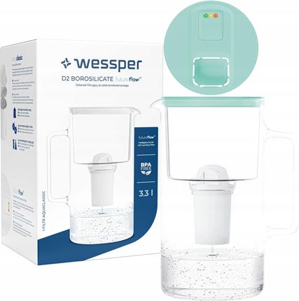 Dzbanek filtrujący Wessper Futureflow Aquaclassic 3,3l 1X Wkład Filtr WES202FFMT