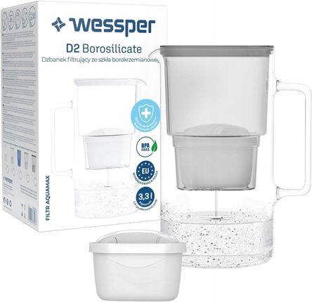 Wessper D2 Borosilicate 3,3l 1X Filtr Wkład Aquafloow WES201GR+1XAF01