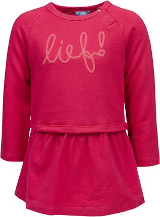 Dziewczęca różowa sukienka z nadrukiem 'Lief'