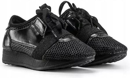 Czarne sneakersy sportowe dziecięce B18-100 10902 rozmiar 33
