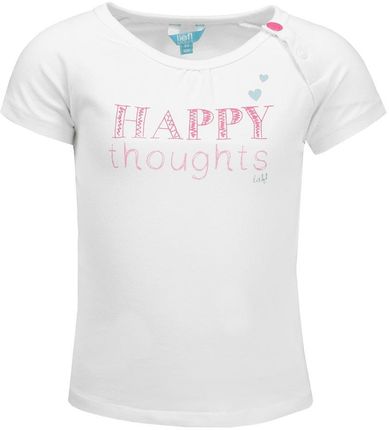 T-shirt dziewczęcy, biały, Happy thoughts, Lief
