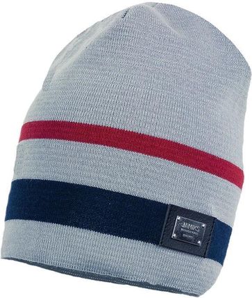 Jamiks LAMBERT czapka dla chłopca z bawełny szara rozmiar: 52-54