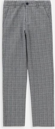 Spodnie tkaninowe w kratę o fasonie SLIM