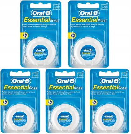 Oral-B Essential Floss Unwaxed 50m 5 szt.