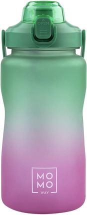 Soxo Butelka na wodę 1,5L zielono-różowa BPA free
