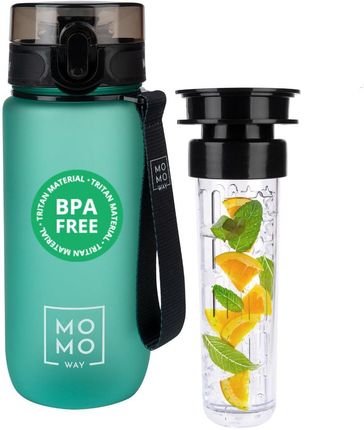 Momo Way Butelka na wodę zielona BPA free Tritan