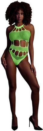 Body with Grecian Neckline - Neon Green - XS/XL Ouch! 36-OU832GLOOS