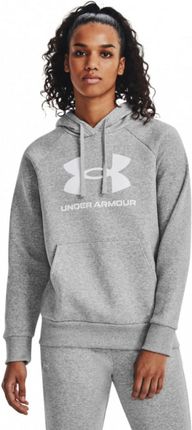 Damska bluza dresowa nierozpinana z kapturem Under Armour UA Rival Fleece Big Logo Hdy - szara