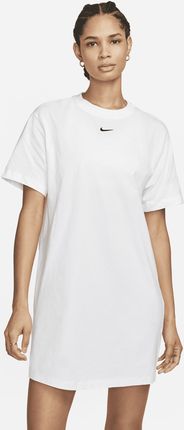 Damska sukienka typu T-shirt o kroju oversize Nike Sportswear Chill Knit - Biel