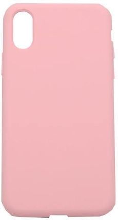 Etui silikonowe do Apple iPhone XS 4Mobee pudrowo różowe
