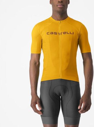 Castelli Koszulka Kolarska Z Krótkim Rękawem Prologo Lite Żółty Xl